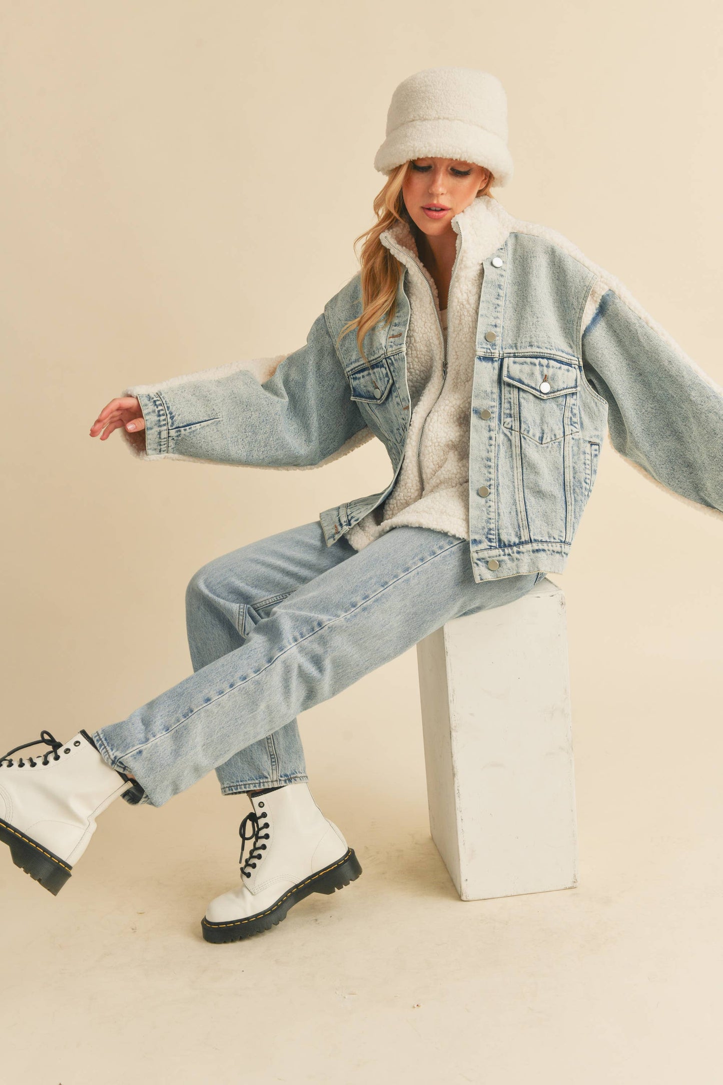 HARPER: Sherpa & Denim Jacket