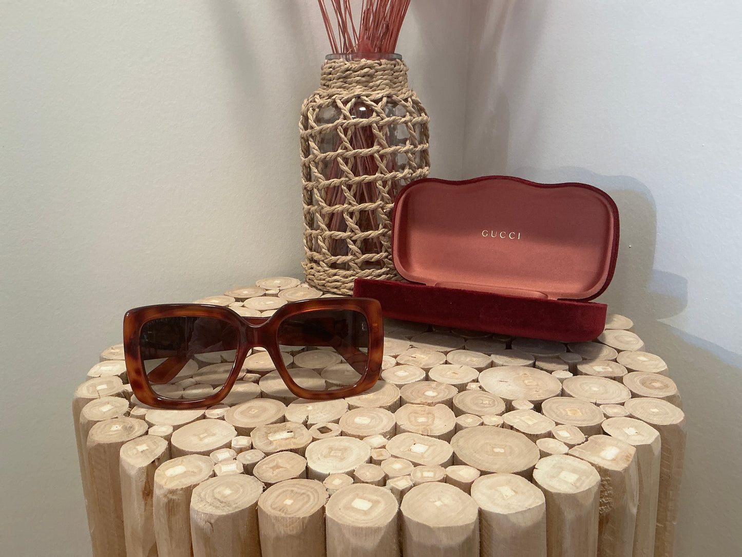 Gucci Tortoise Shell Square Sunglasses