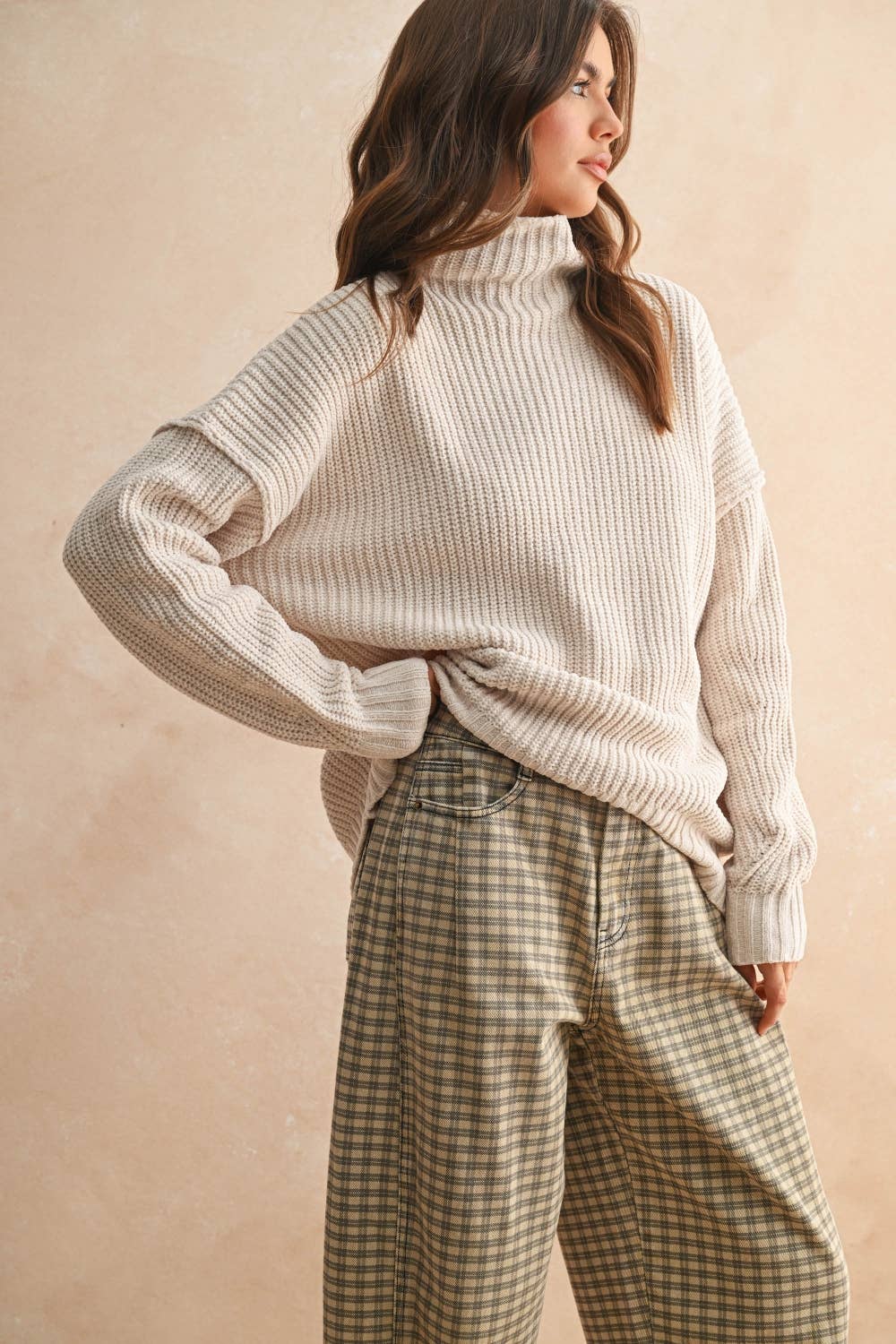 Chloe: Chenille High Neck Sweater