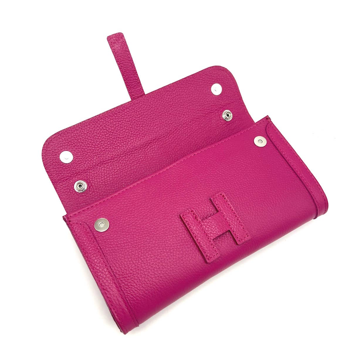 Genuine leather clutch bag, Made in Italy