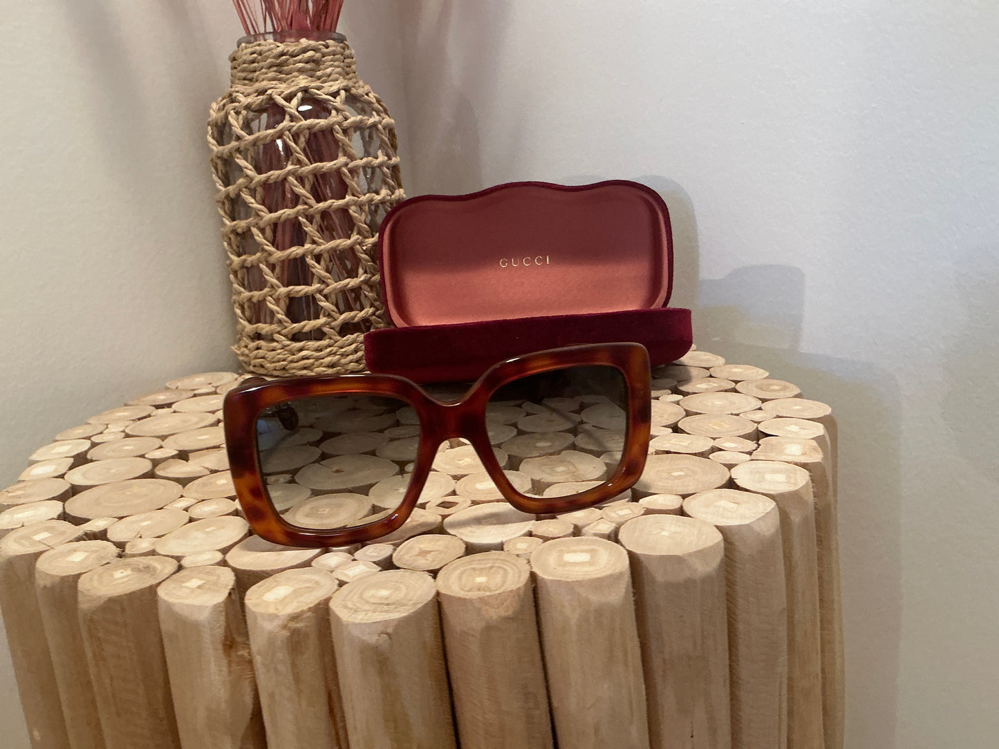 Gucci Tortoise Shell Square Sunglasses