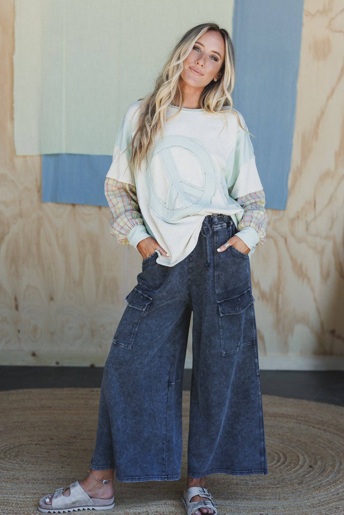 DREW: Cargo Wide Leg Pants