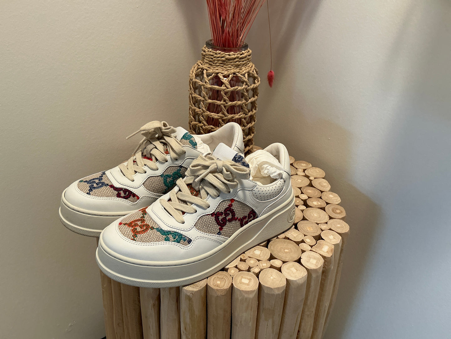 Gucci Platform Sneakers: Size 38