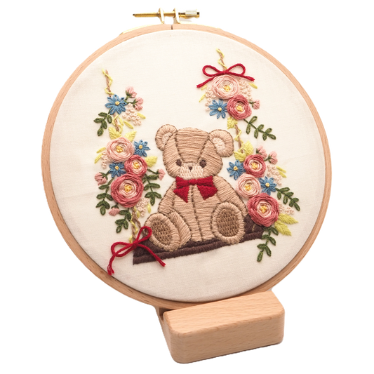 DIY Embroidery Kit Teddy Bear from Swing & Plushy Collection