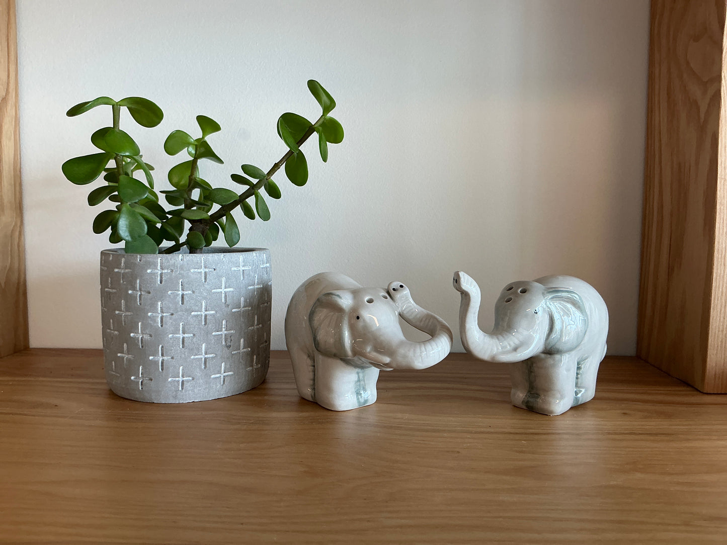 Hugging Elephant Salt and Pepper Shakers