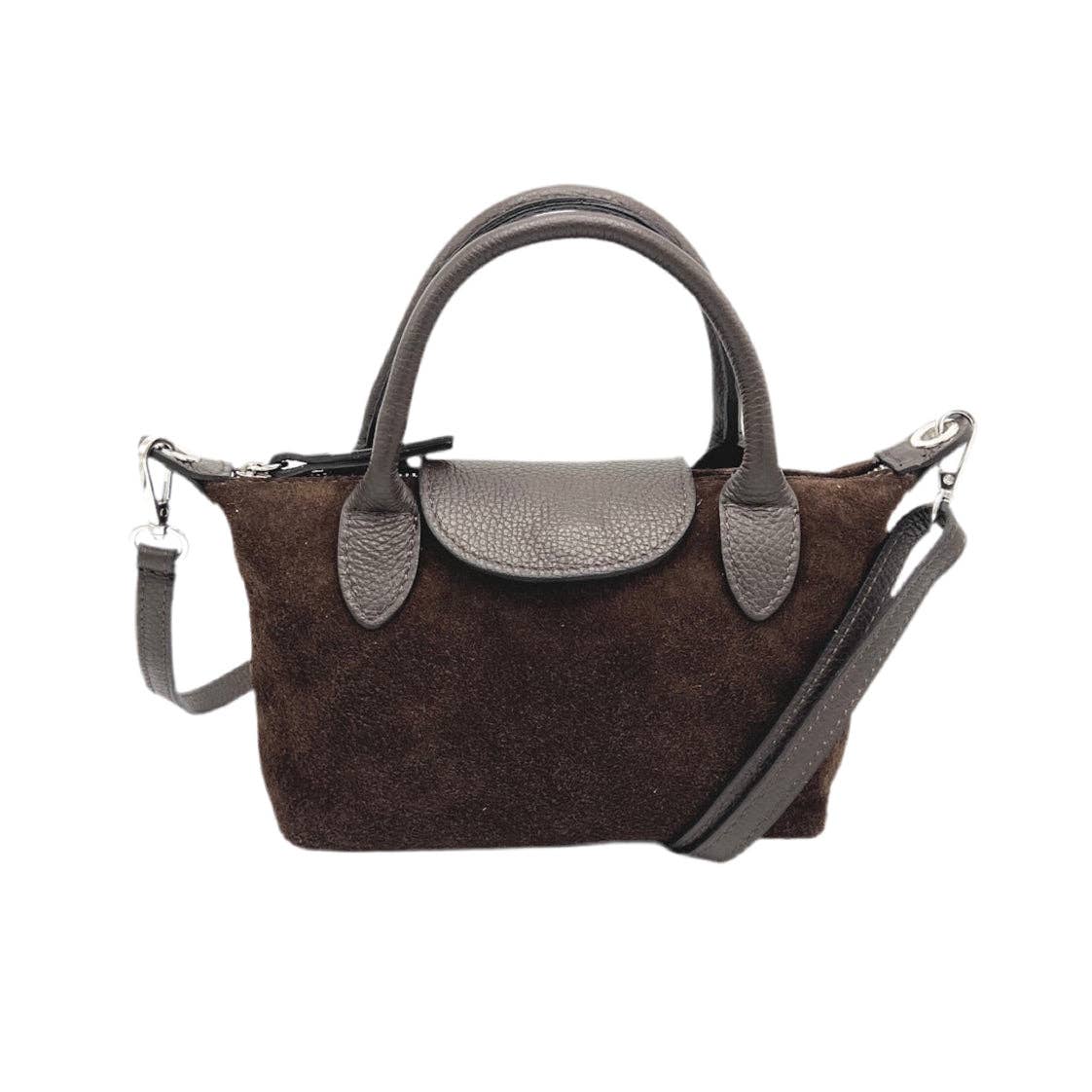 Suede leather shoulder bag, Made in Italy, art. 112641