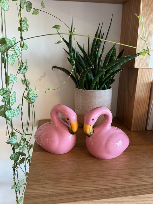 Sitting Flamingo Salt & Pepper Shakers