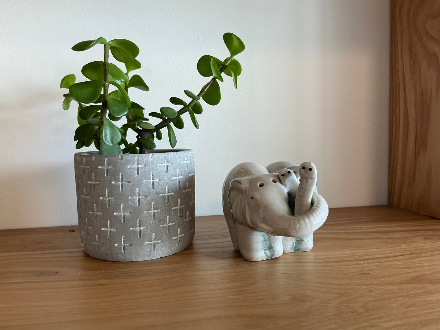 Hugging Elephant Salt and Pepper Shakers