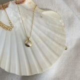 MINI ROUND PEARL PENDANT NECKLACE