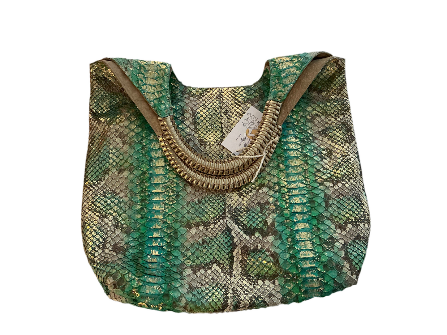 Nada Sawaya Sofia Python Large Shoulder Bag