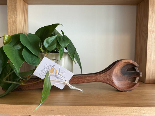 Wooden salad servers