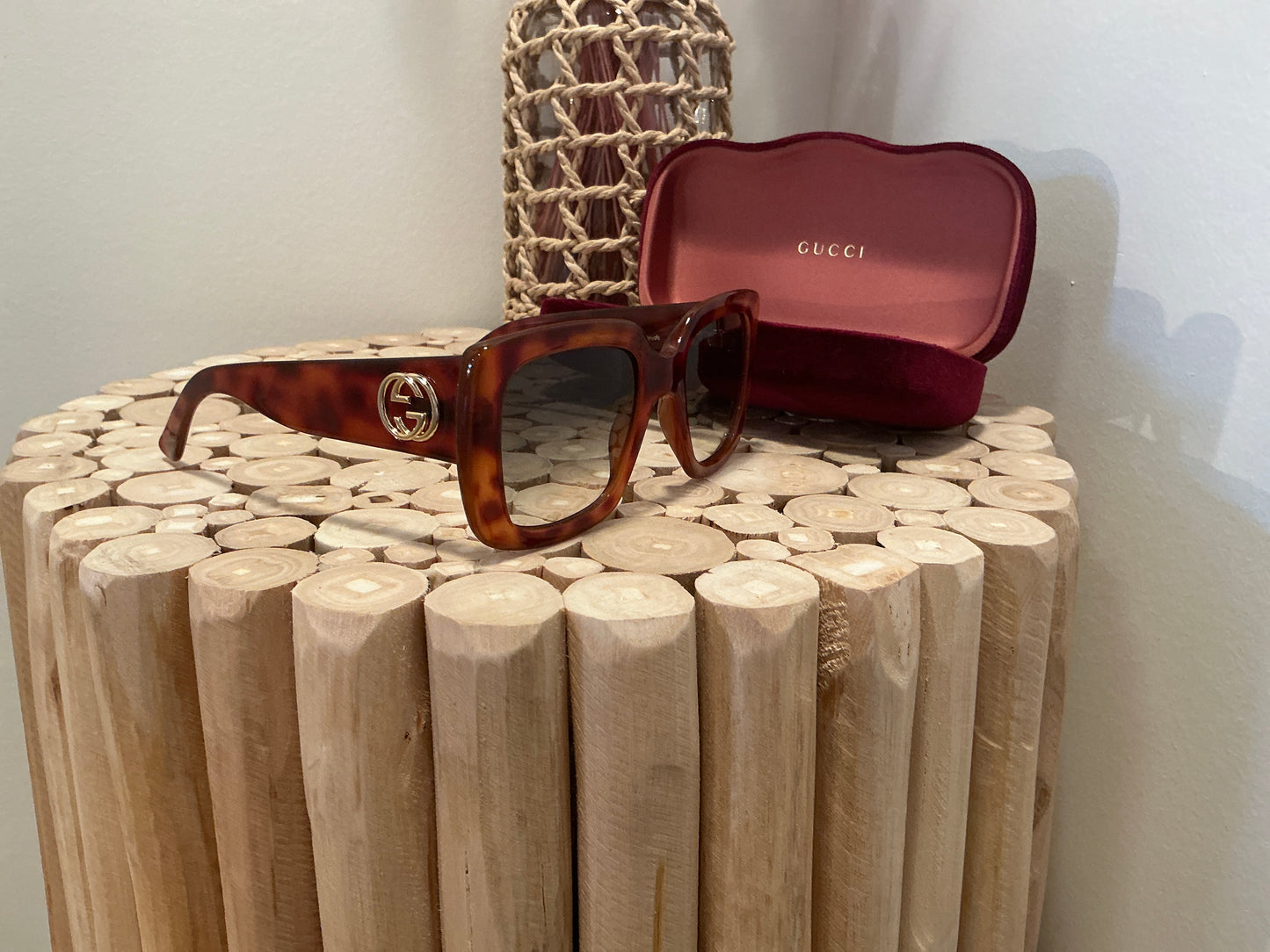Gucci Tortoise Shell Square Sunglasses