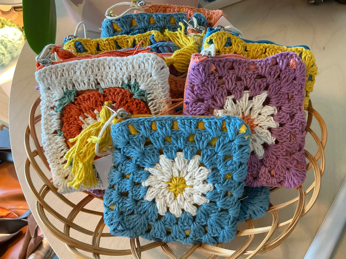 Crochet Flower Coin Purse