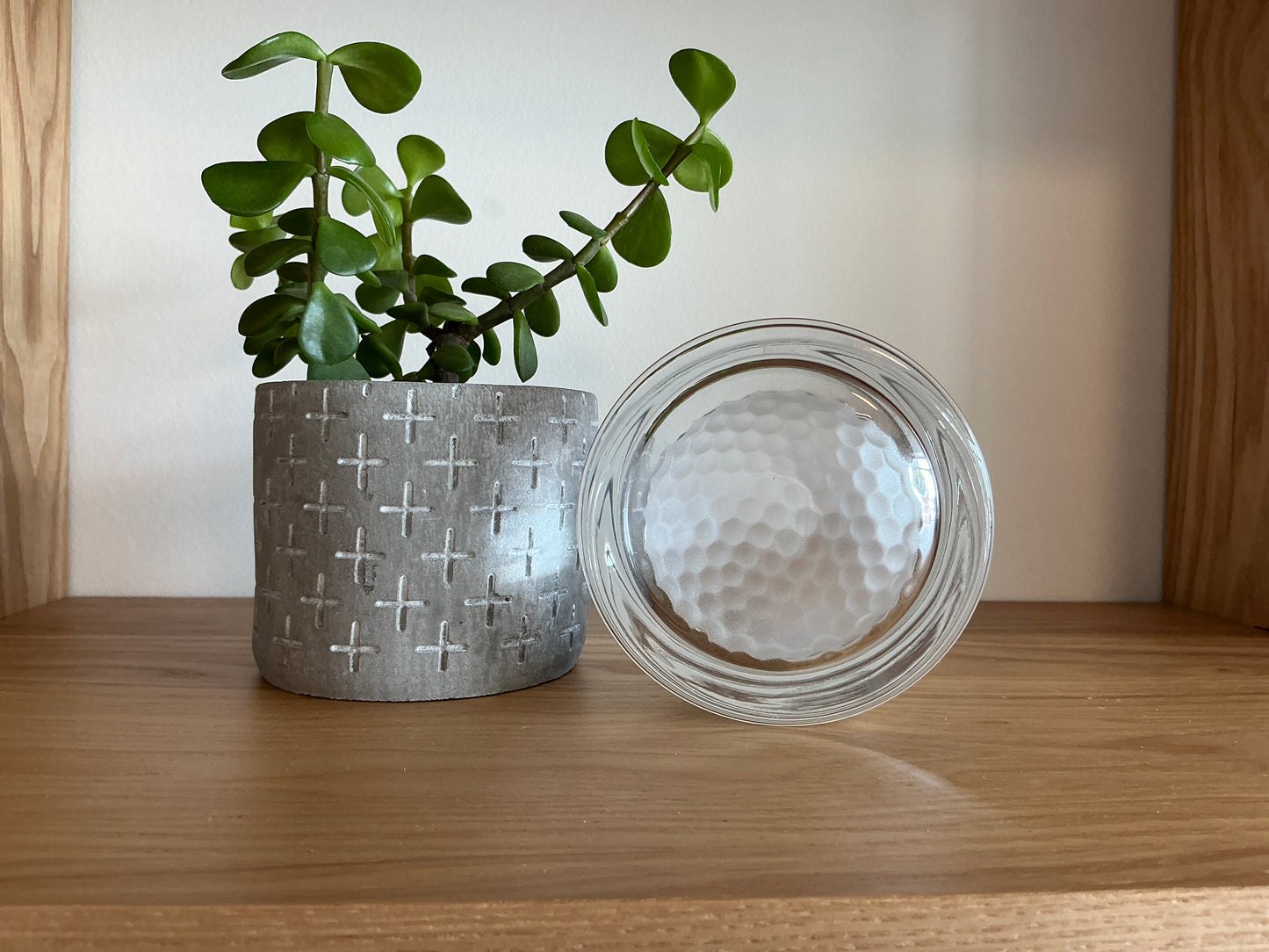 Glassware With Golf Ball Design On Bottom