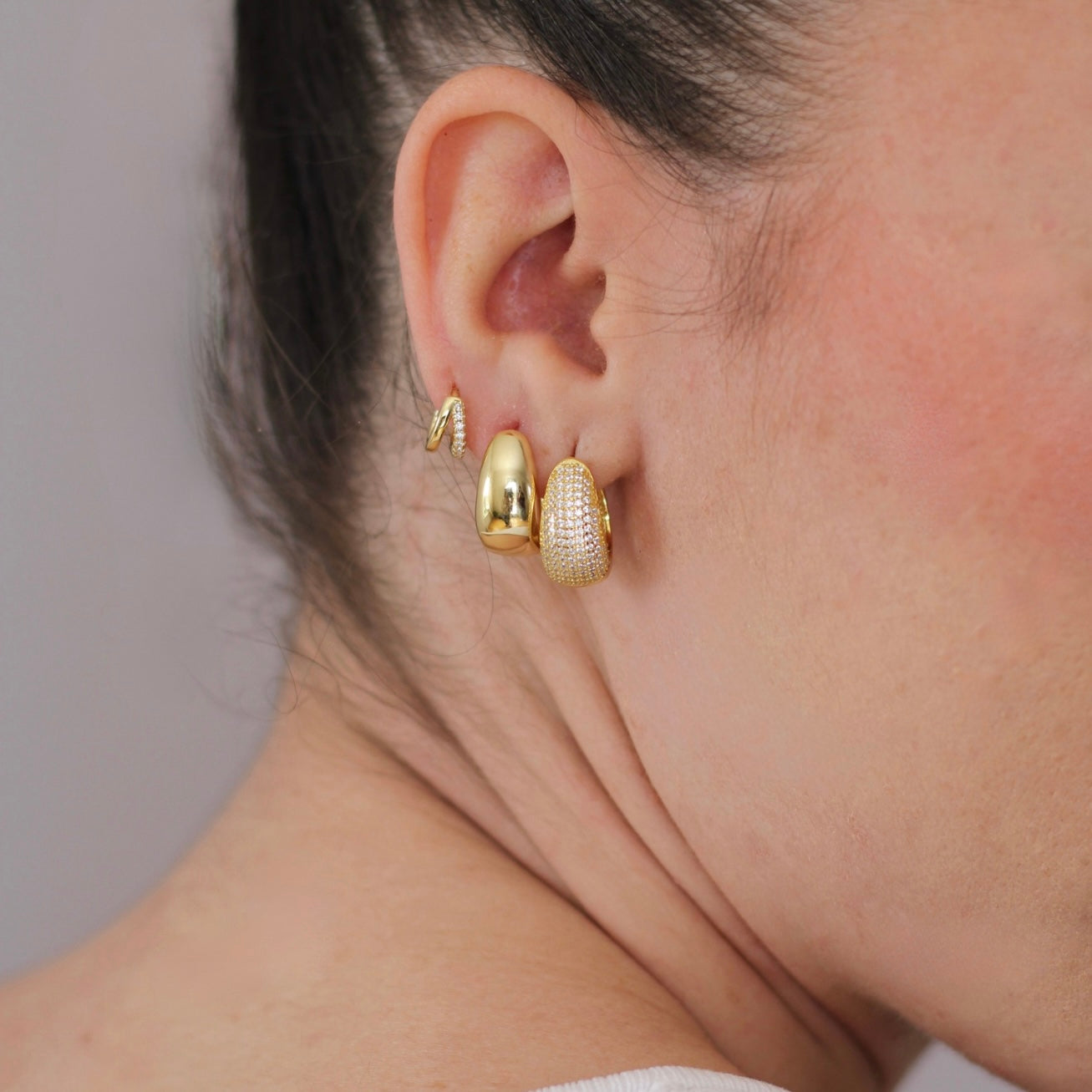 Mini Twin Huggie Earrings
