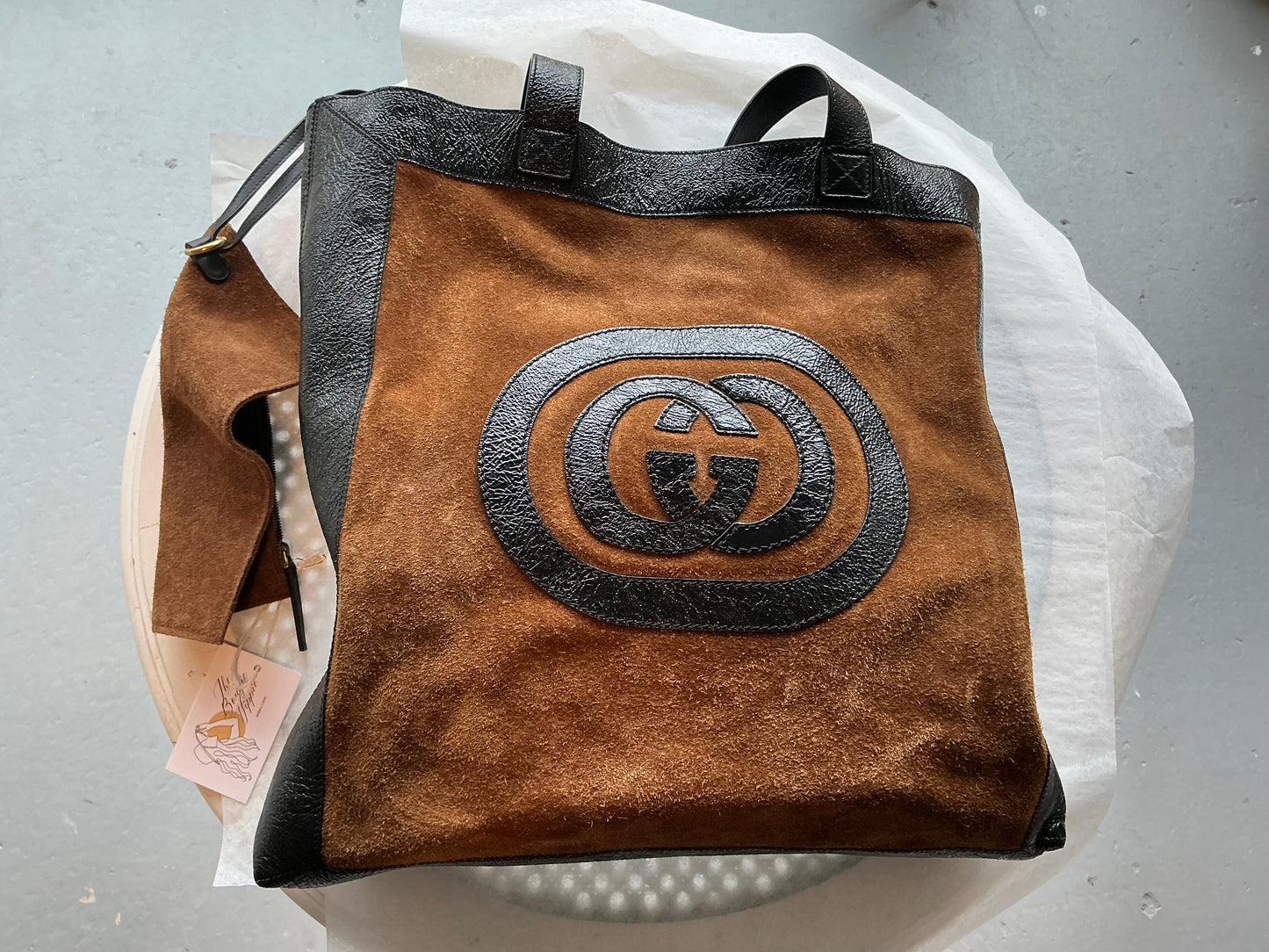 Gucci S/S 2018 Ophidia Suede Tote Bag