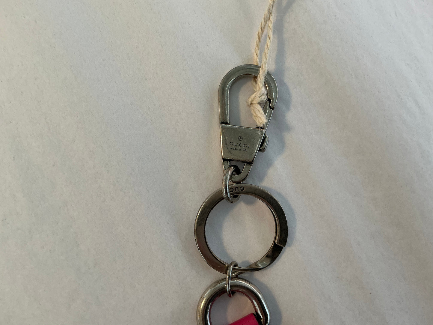Gucci GG Keychain Pink/Blue, Silver Hardware