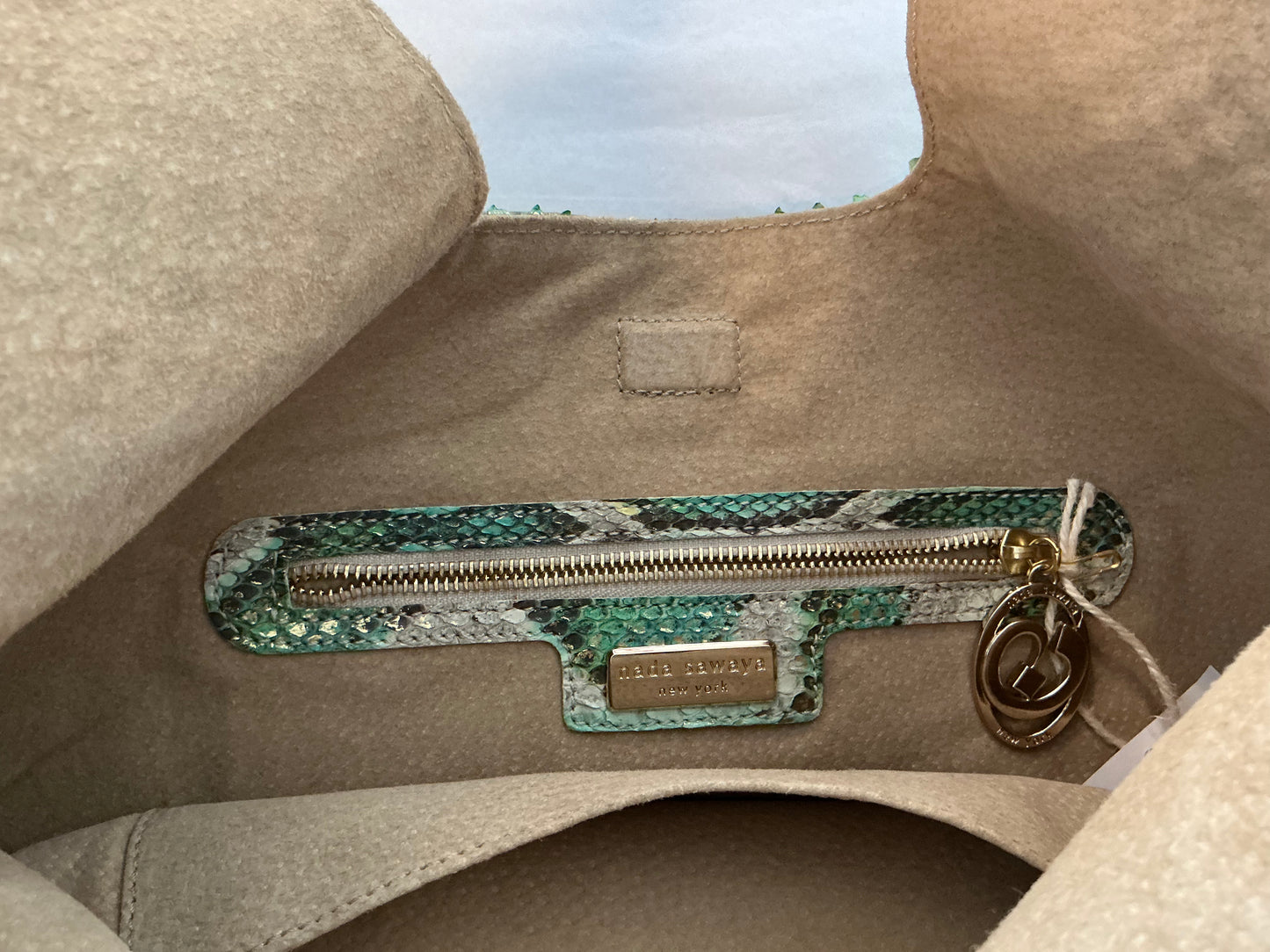 Nada Sawaya Sofia Python Large Shoulder Bag