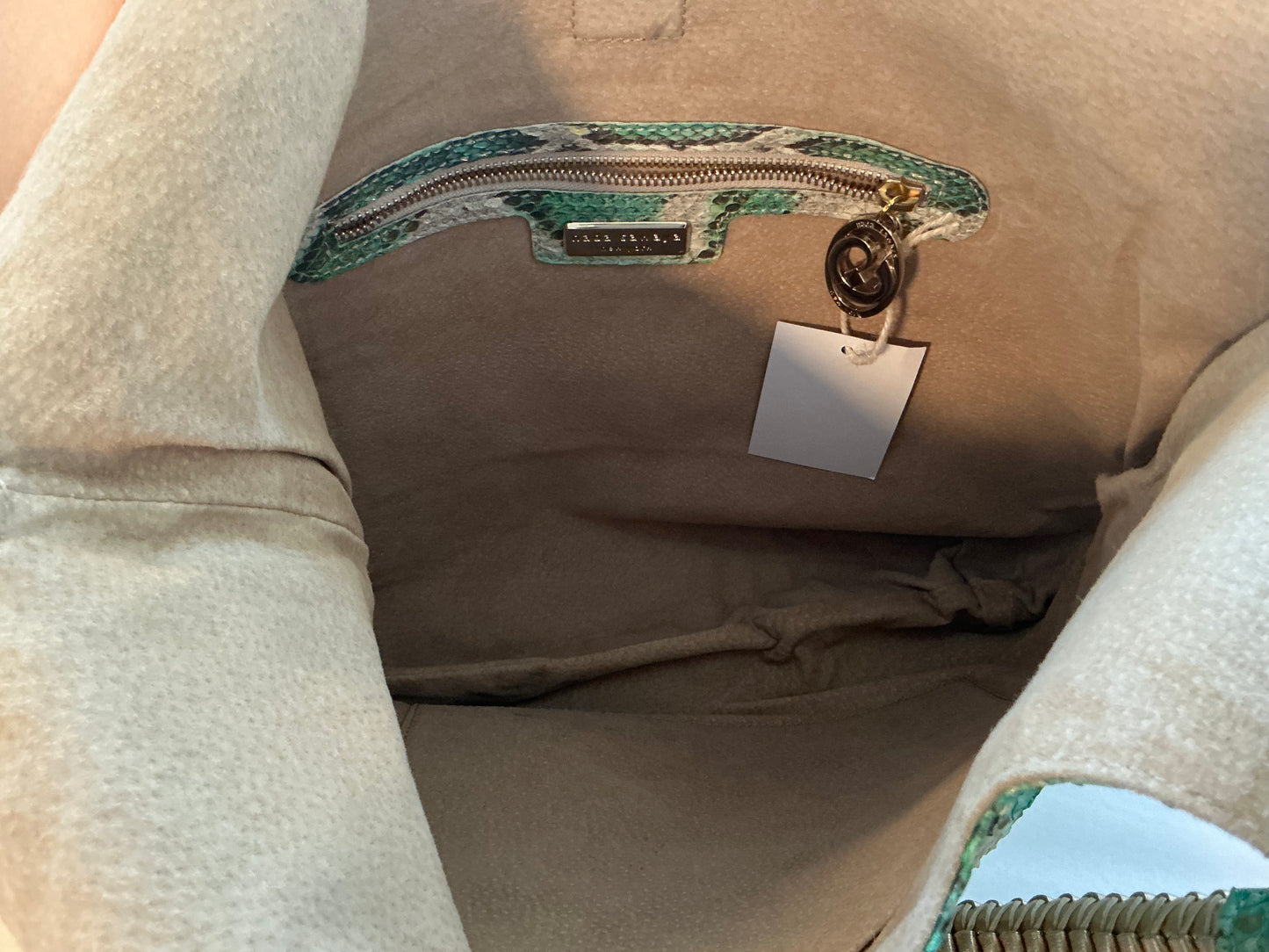 Nada Sawaya Sofia Python Large Shoulder Bag