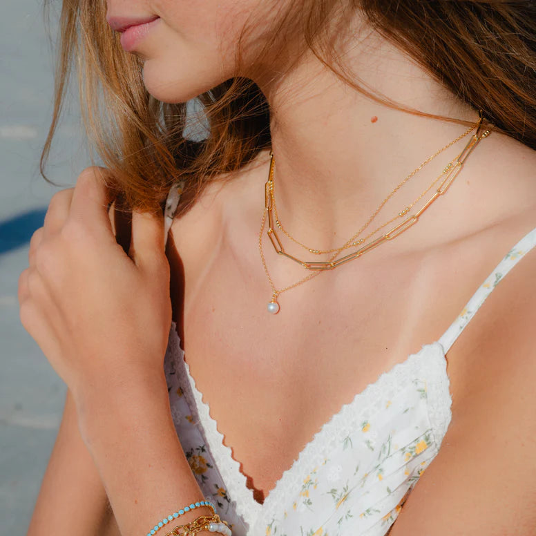 MINI PEARL PENDANT NECKLACE