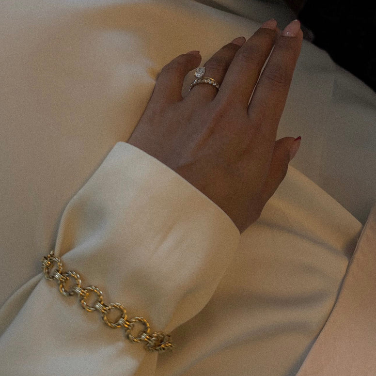 GOLD TWIST CABLE LINK CHAIN BRACELET