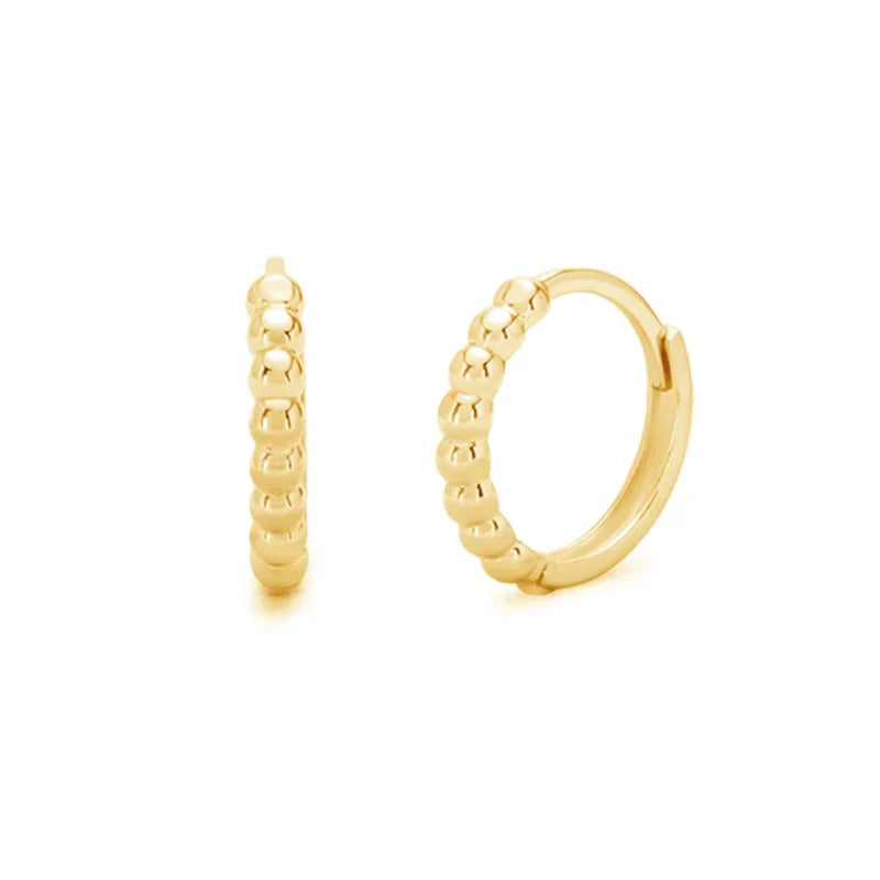 BEADED HUGGIE EARRINGS