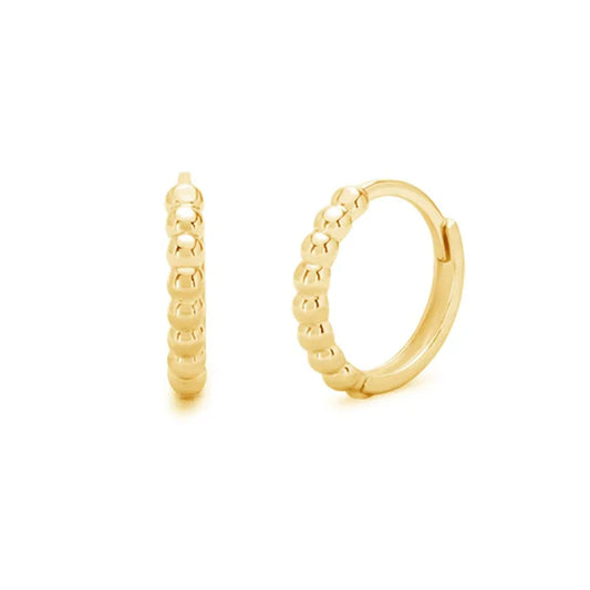 BEADED HUGGIE EARRINGS