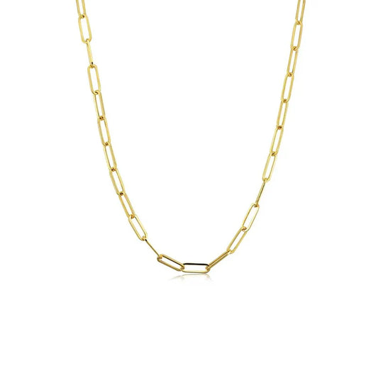 DAINTY PAPERCLIP CHAIN NECKLACE