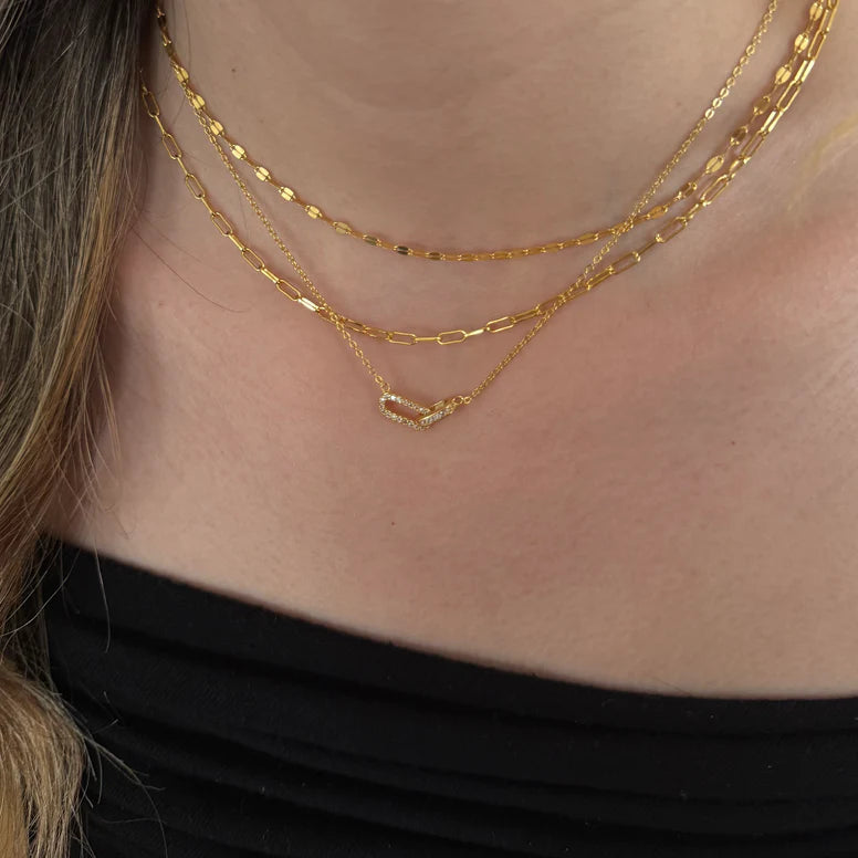 DAINTY PAPERCLIP CHAIN NECKLACE