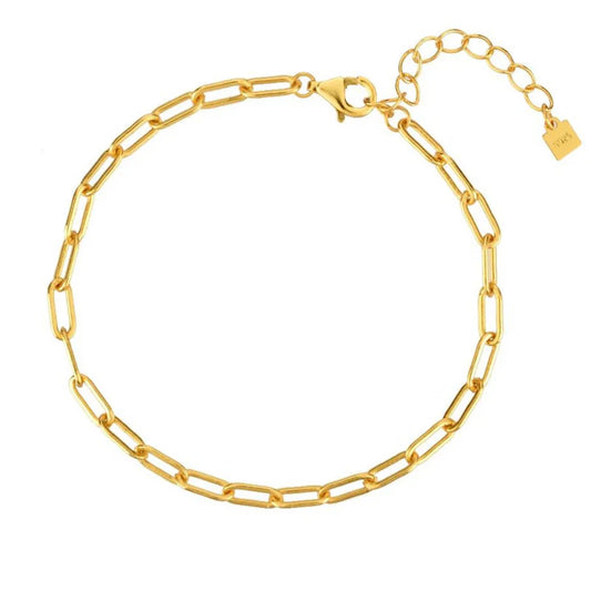DAINTY PAPERCLIP CHAIN BRACELET