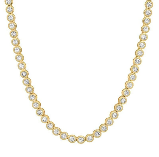 BEZEL TENNIS NECKLACE