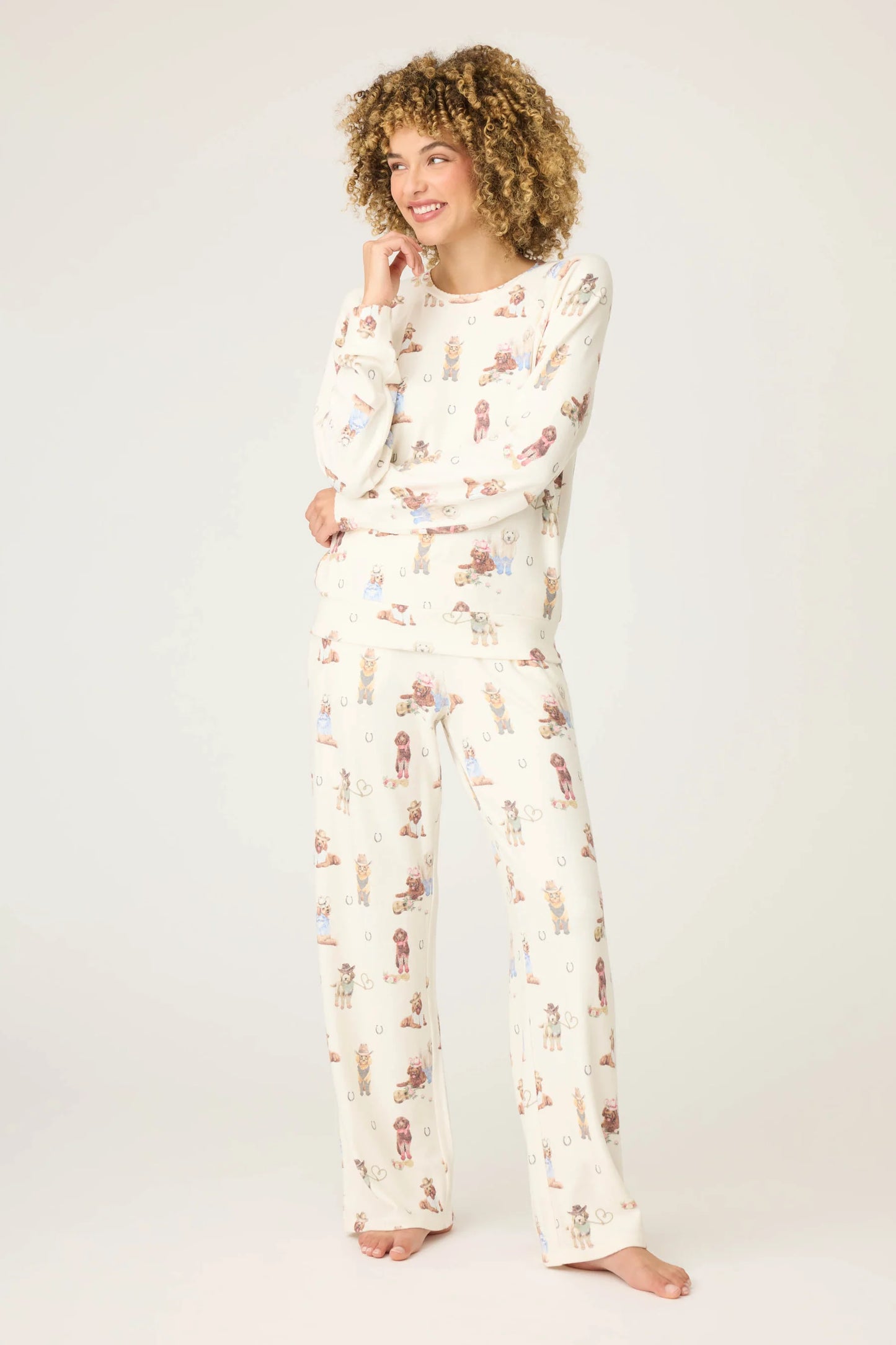 Ruff On The Range Dog Print PJ Set