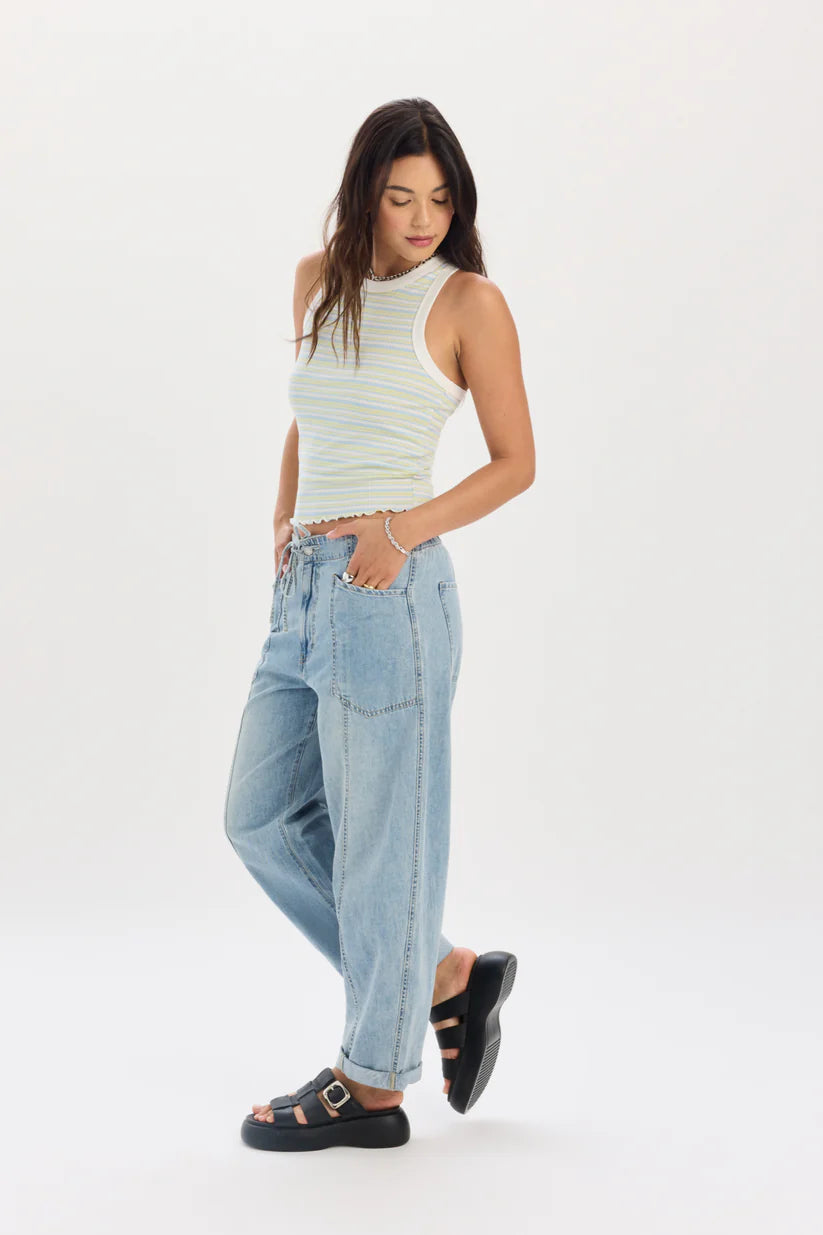 VILLA- Drawstring Barrel Denim