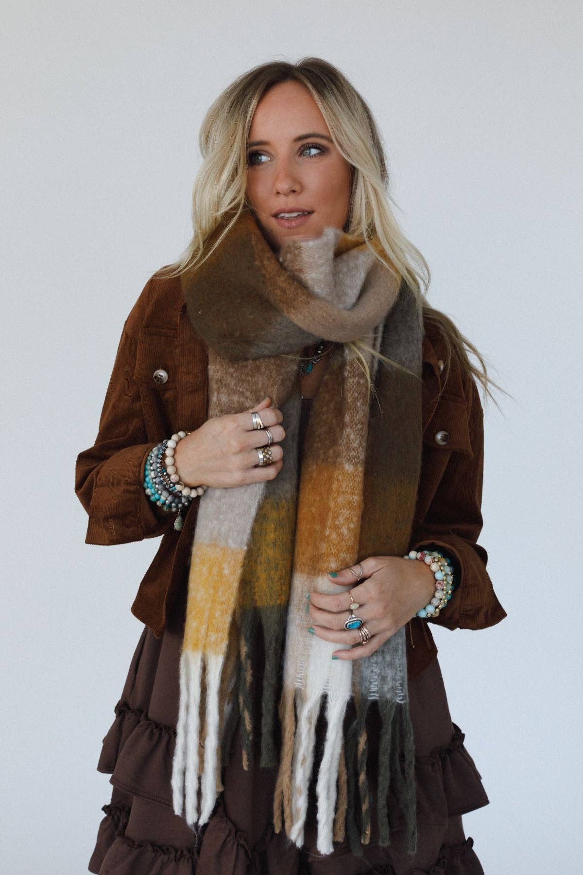 EVEREST: Cozy Fall Plaid Scarf