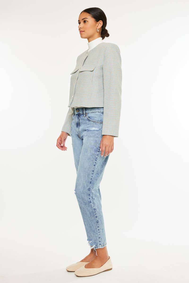 ARIA: High Rise Ankle Mom Jeans