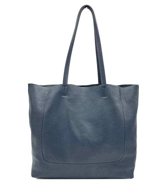 Genuine leather shopping bag,Made in Italy,