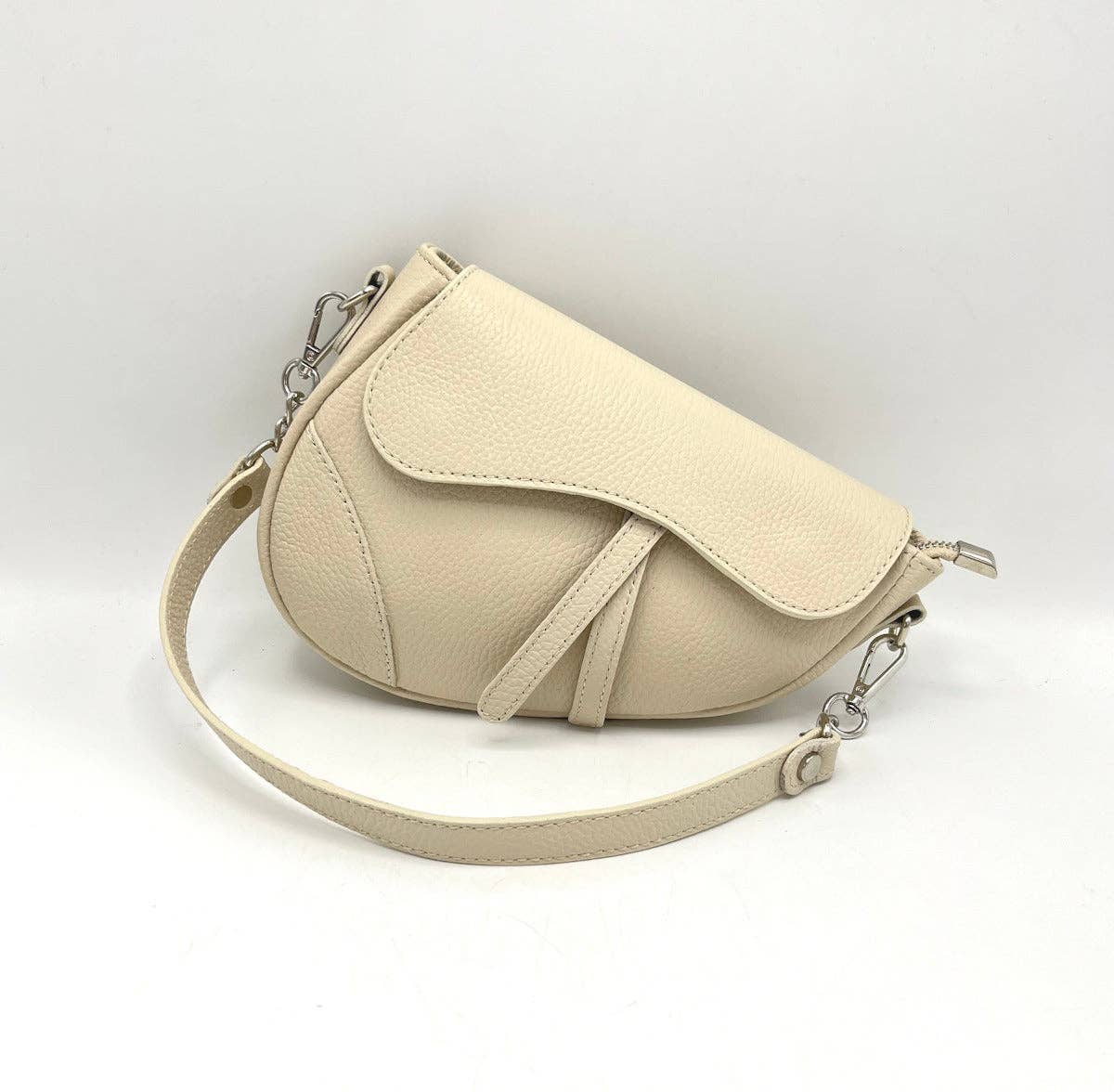 Genuine leather saddle bag