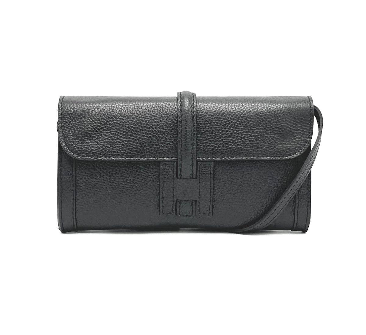 Genuine leather clutch bag, Made in Italy
