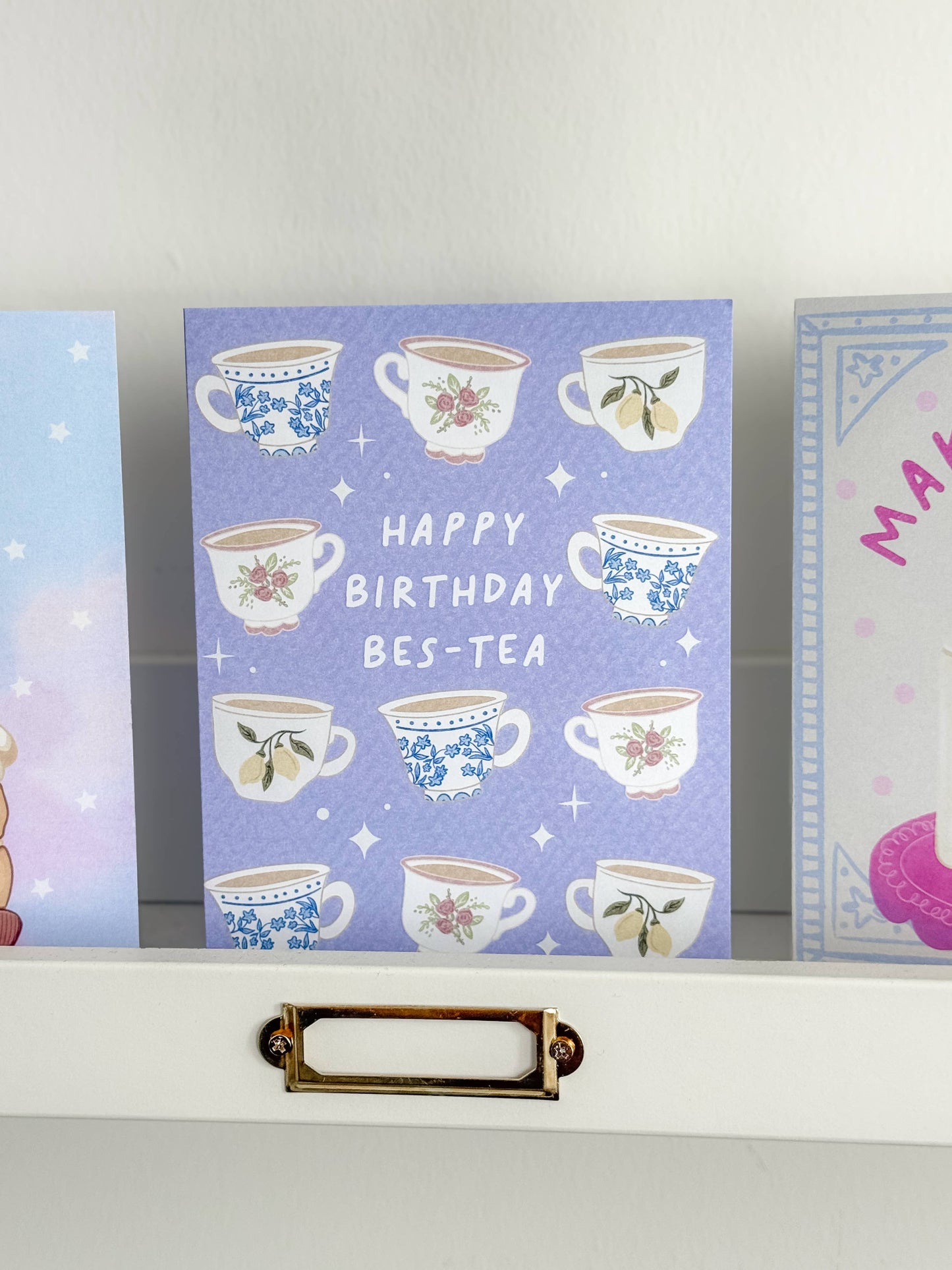 Happy Birthday Bes-tea - Vintage Tea Cup Card