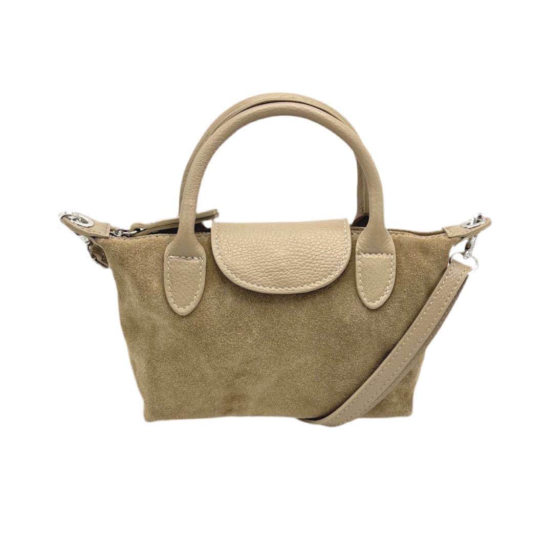 Suede leather shoulder bag, Made in Italy, art. 112641