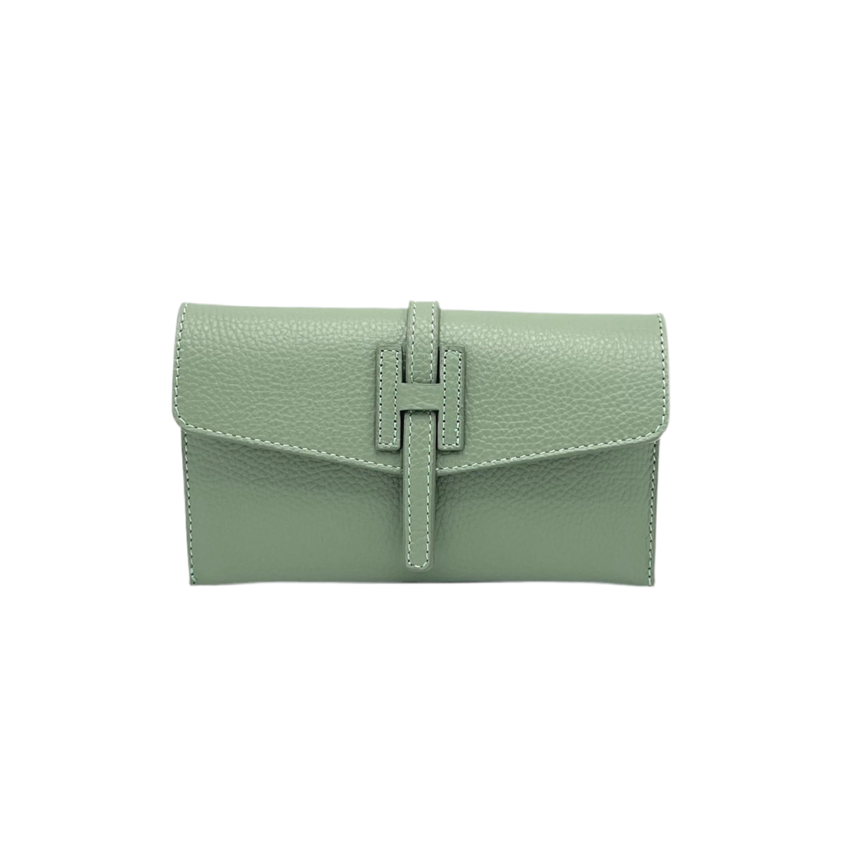 Genuine leather mini clutch bag, Made in Italy