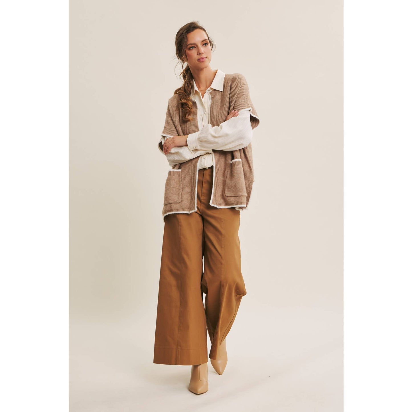 GRACE- Sweater Poncho With Pockets