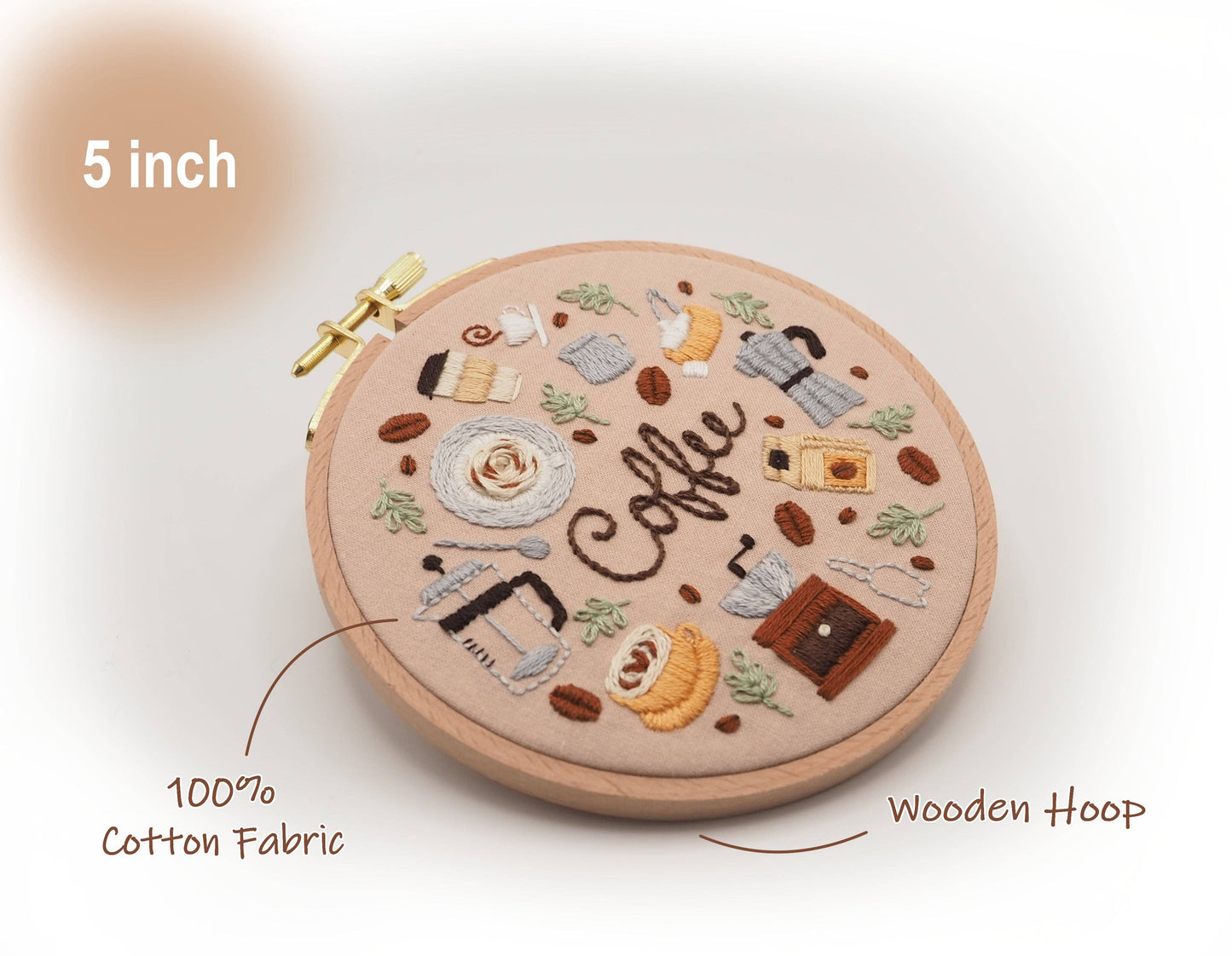 DIY Embroidery Kit Coffee Lover from Coffee & Tea Collection