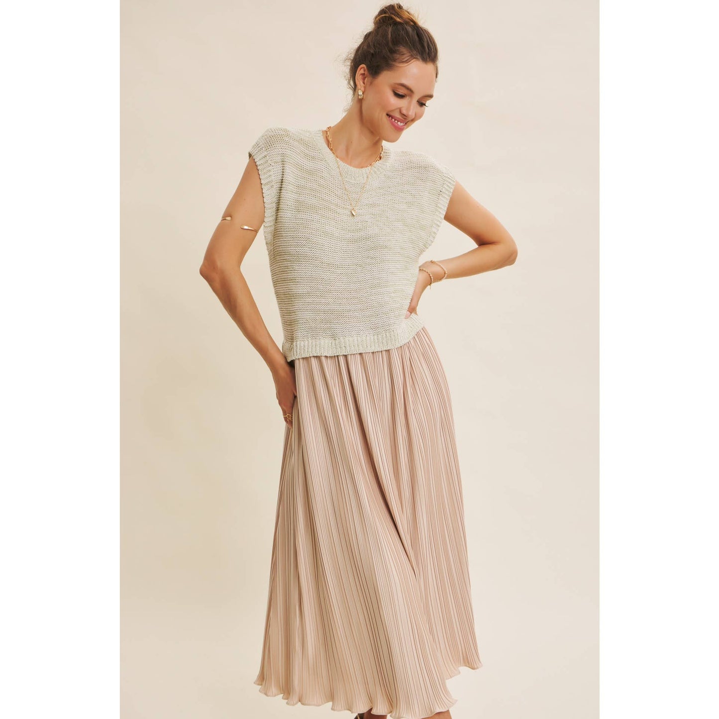 CHRISTINA- Twofer Midi Dress