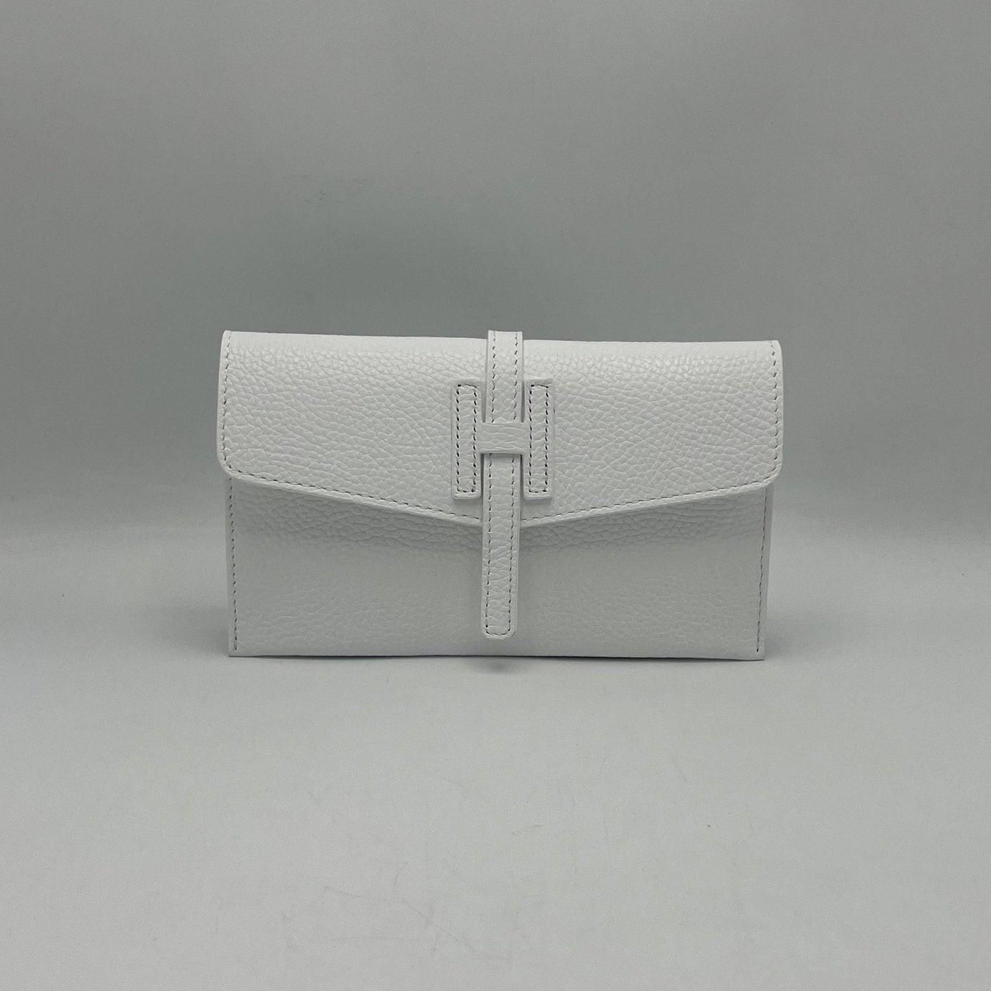Genuine leather mini clutch bag, Made in Italy