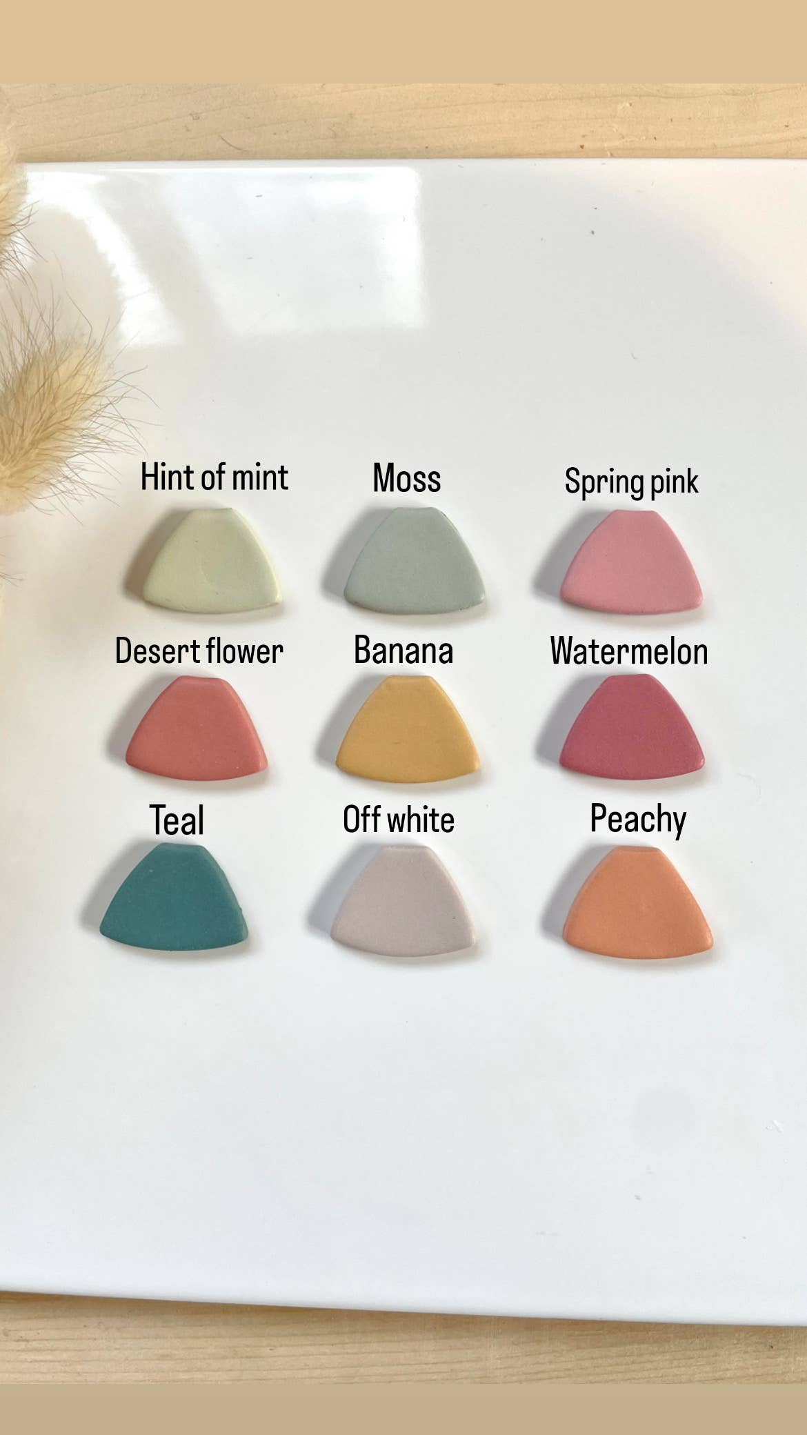 Micro Heart Clay Studs