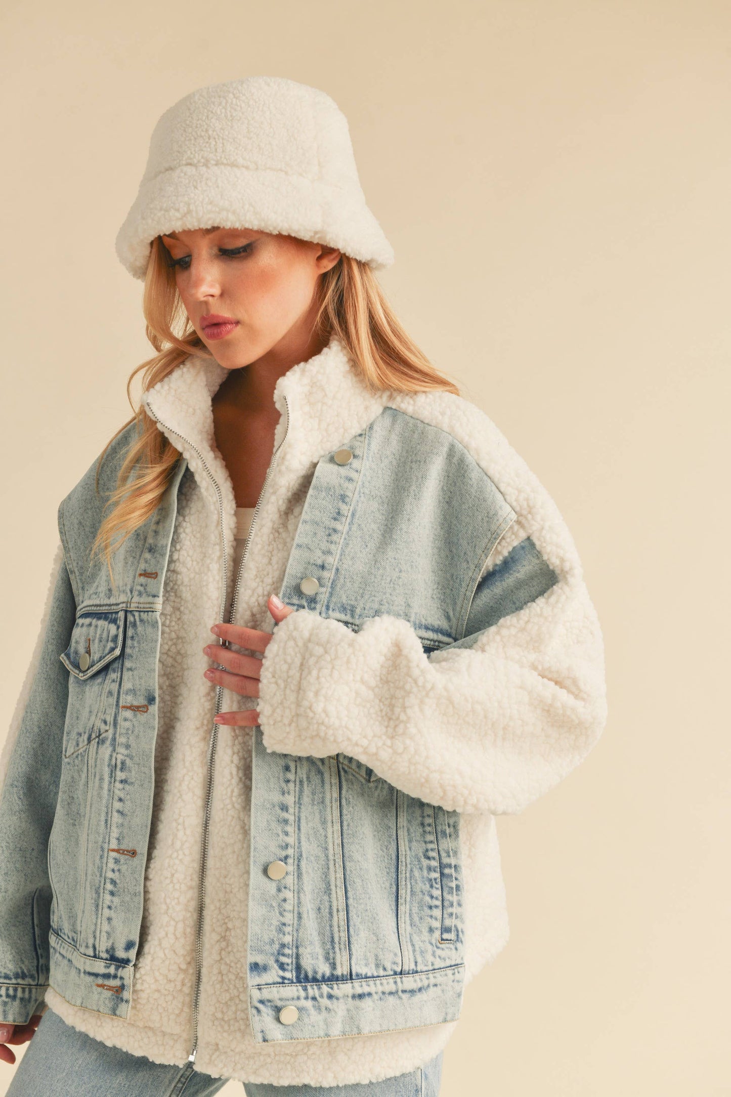 HARPER: Sherpa & Denim Jacket
