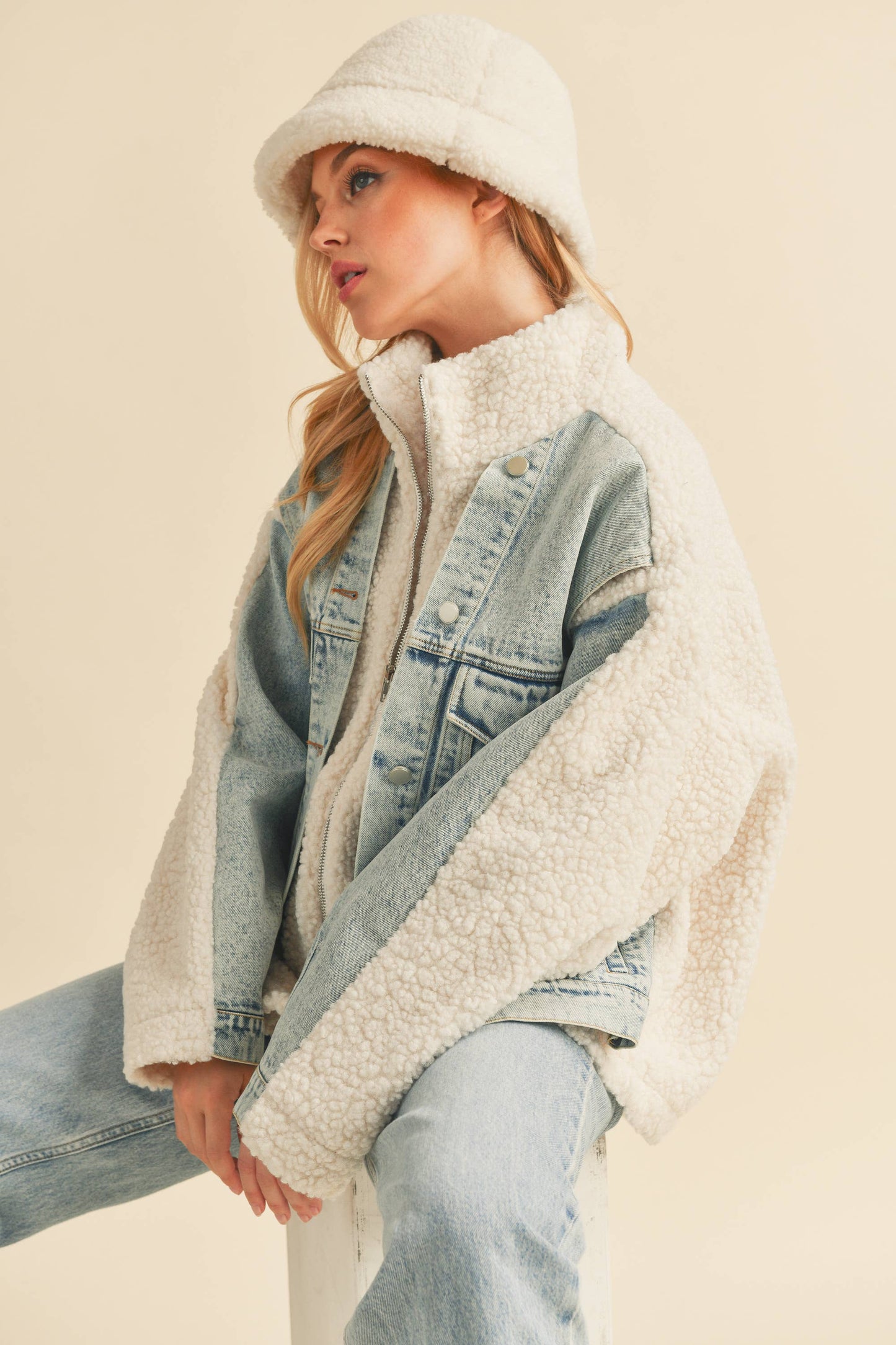 HARPER: Sherpa & Denim Jacket