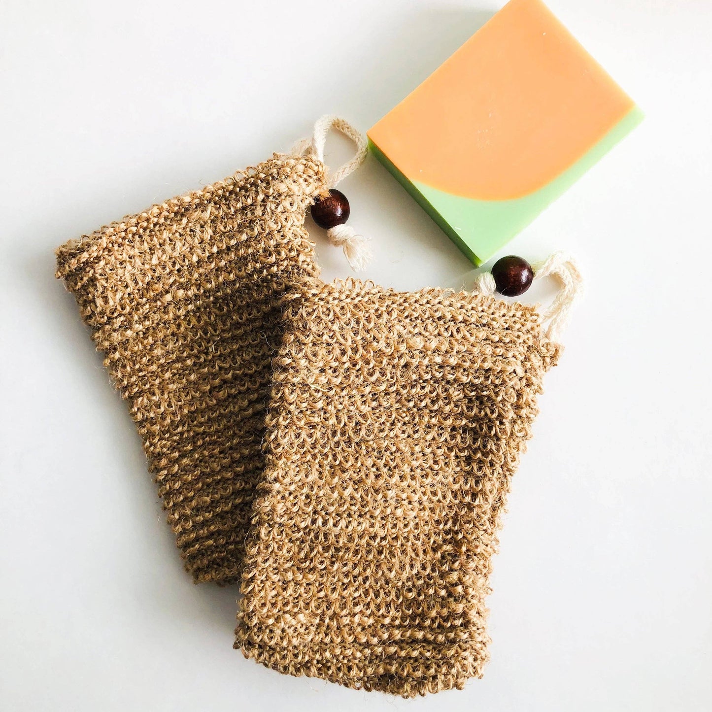 Jute Soap Bag Natural Organic Handmade