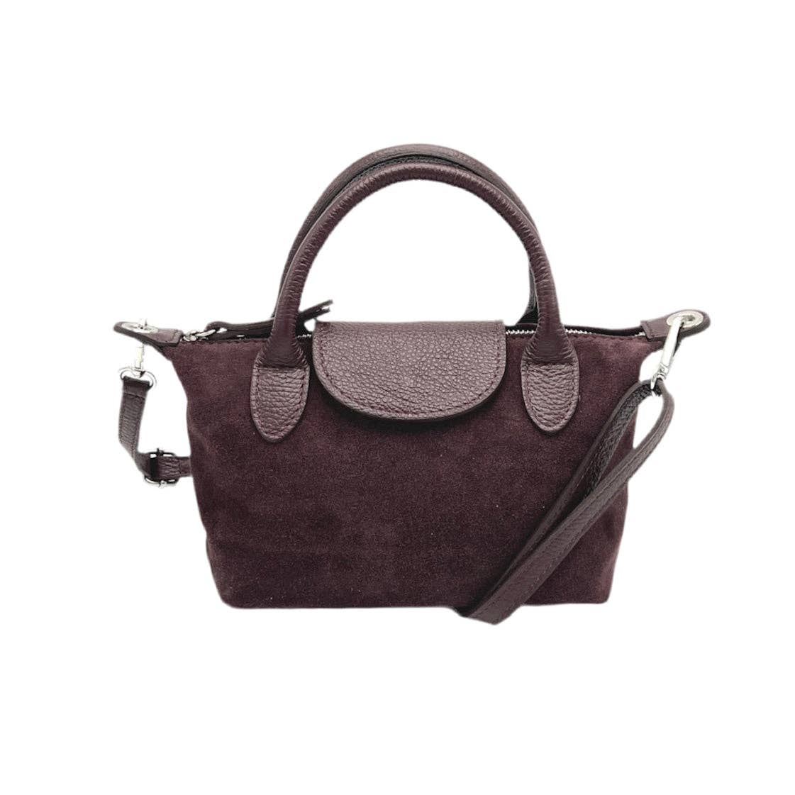 Suede leather shoulder bag, Made in Italy, art. 112641